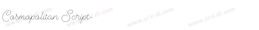Cosmopolitan Script字体转换